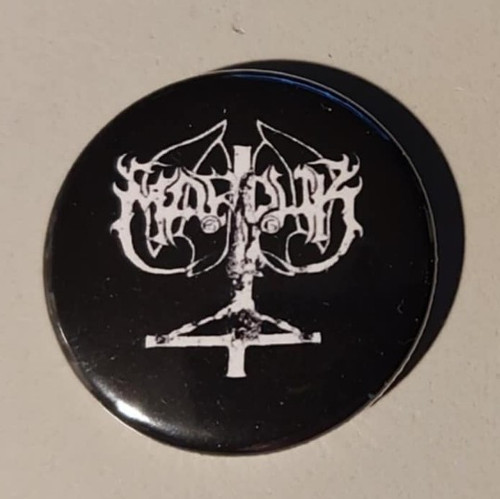 Marduk button black metal - button,